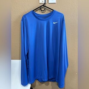 Nike Men's Vibrant Royal Blue Long Sleeve “The Nike Tee” shirt. 2XL.